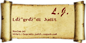 Légrádi Judit névjegykártya